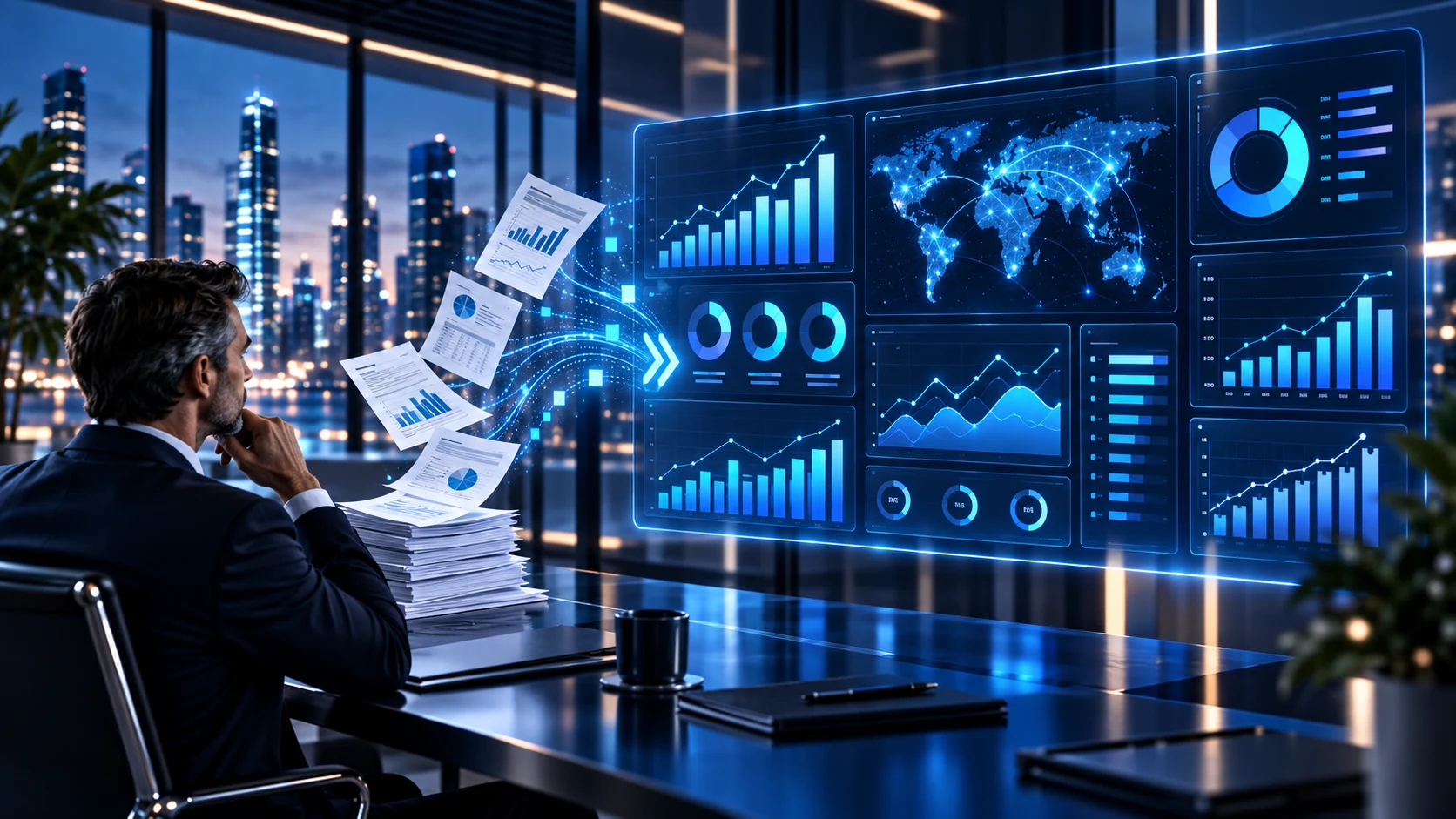 Automated management reports transforming documents into digital insights