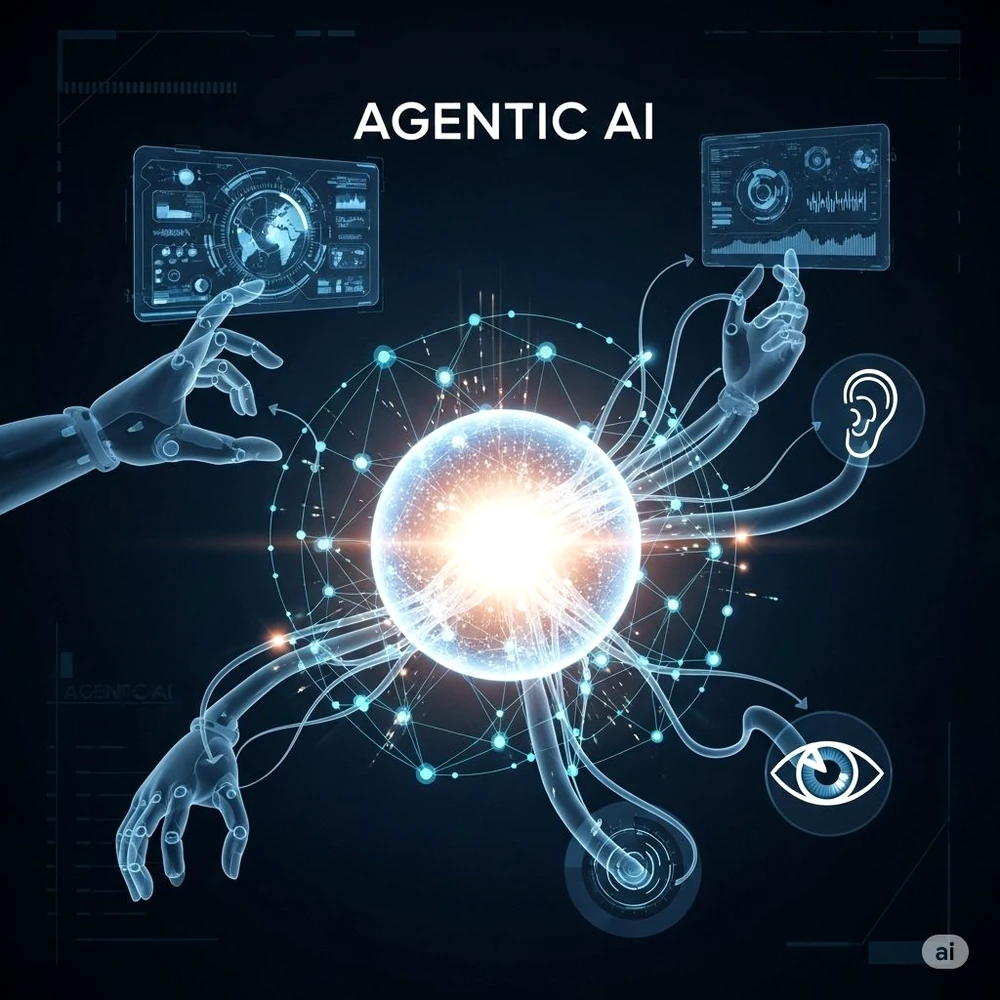 Agentic AI and intelligent automation visualization